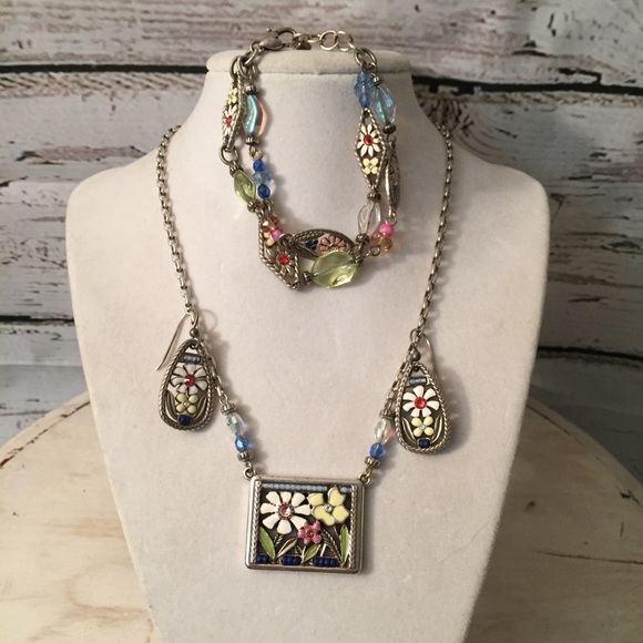 Brighton Jewelry - Brighton retired painted flower garden set